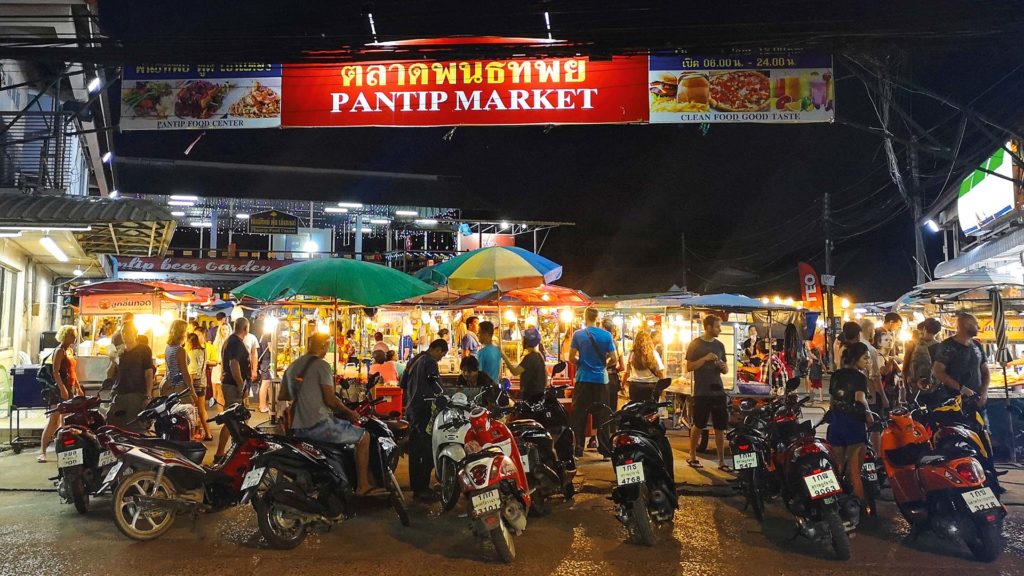 Abendstimmung am Pantip Markt, Koh Phangan