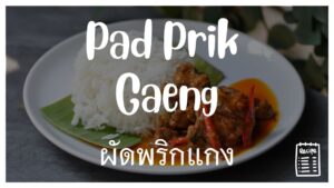 Ein Teller Pad Prik Gaeng mit Reis